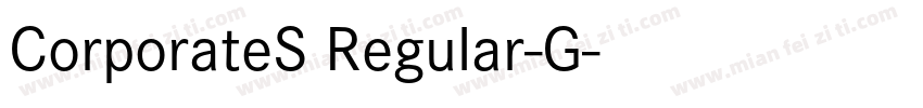 CorporateS Regular-G字体转换
